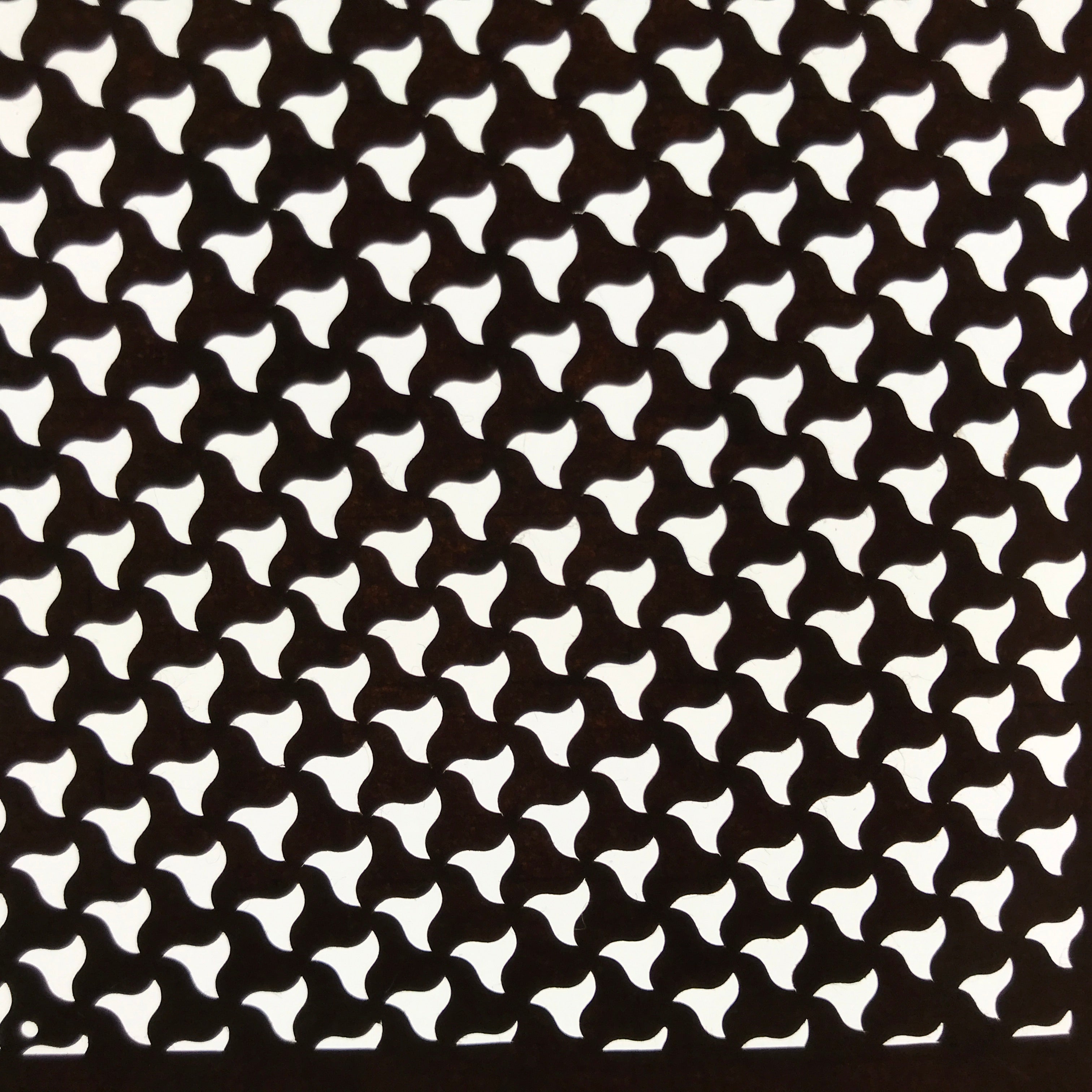 Antique Japanese Ise Katagami Paper Kimono Stencil Wavy Triangle Chidori A705