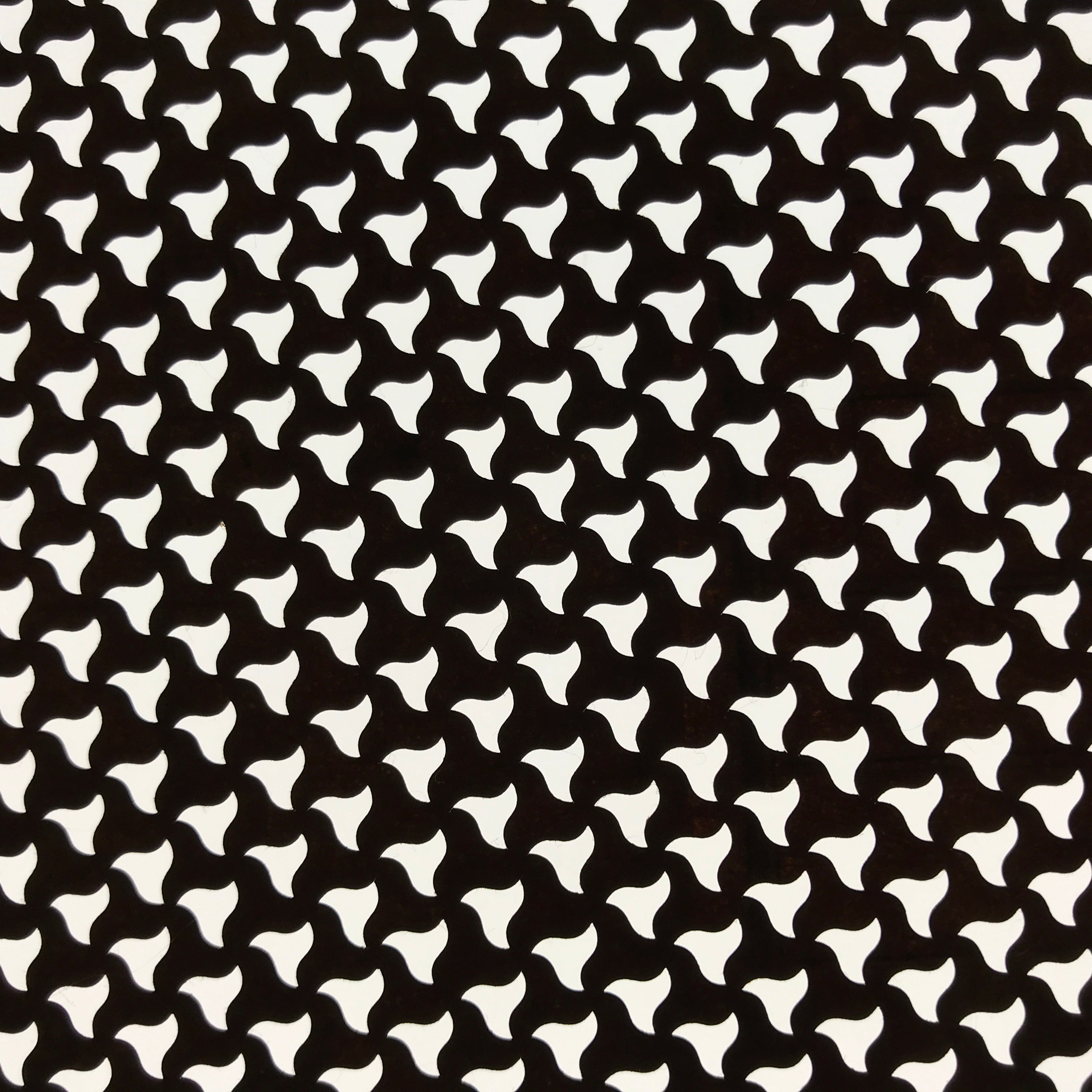 Antique Japanese Ise Katagami Paper Kimono Stencil Wavy Triangle Chidori A705