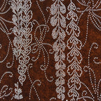 Antique Japanese Ise Katagami Paper Kimono Stencil Wisteria Fuji Flowers A701