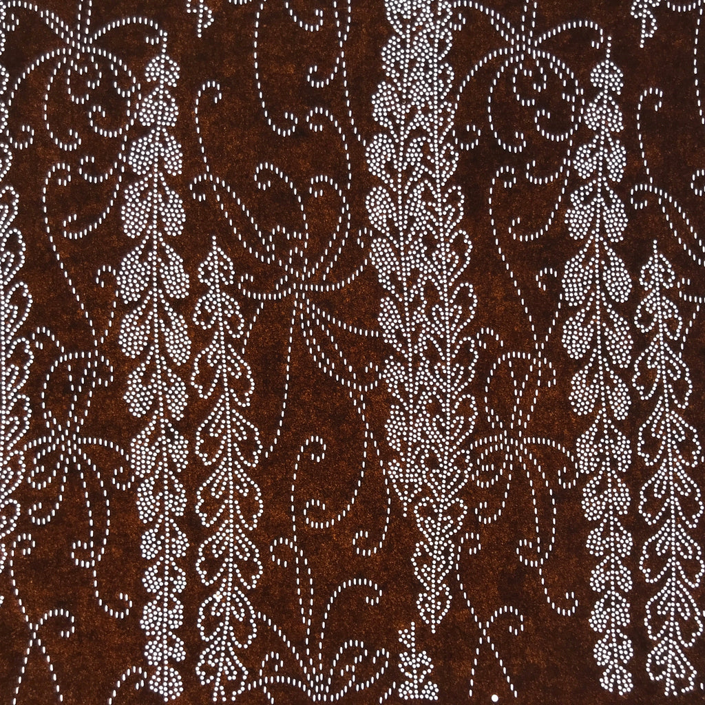 Antique Japanese Ise Katagami Paper Kimono Stencil Wisteria Fuji Flowers A701