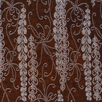 Antique Japanese Ise Katagami Paper Kimono Stencil Wisteria Fuji Flowers A701