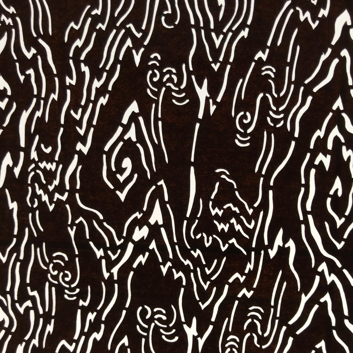 Antique Japanese Ise Katagami Paper Kimono Stencil Wood Grain Pattern A709