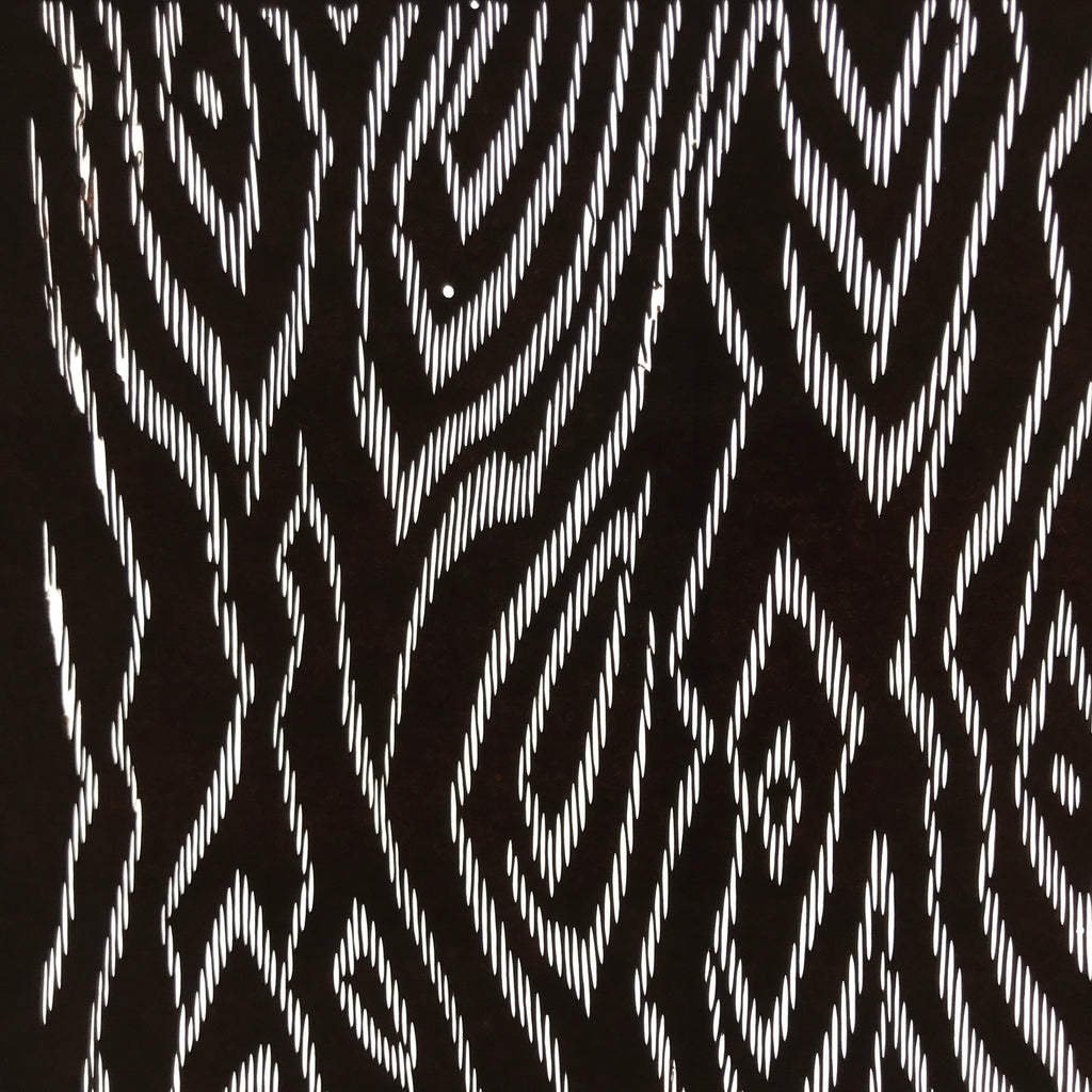 Antique Japanese Ise Katagami Paper Kimono Stencil Wood Grain Pattern A712