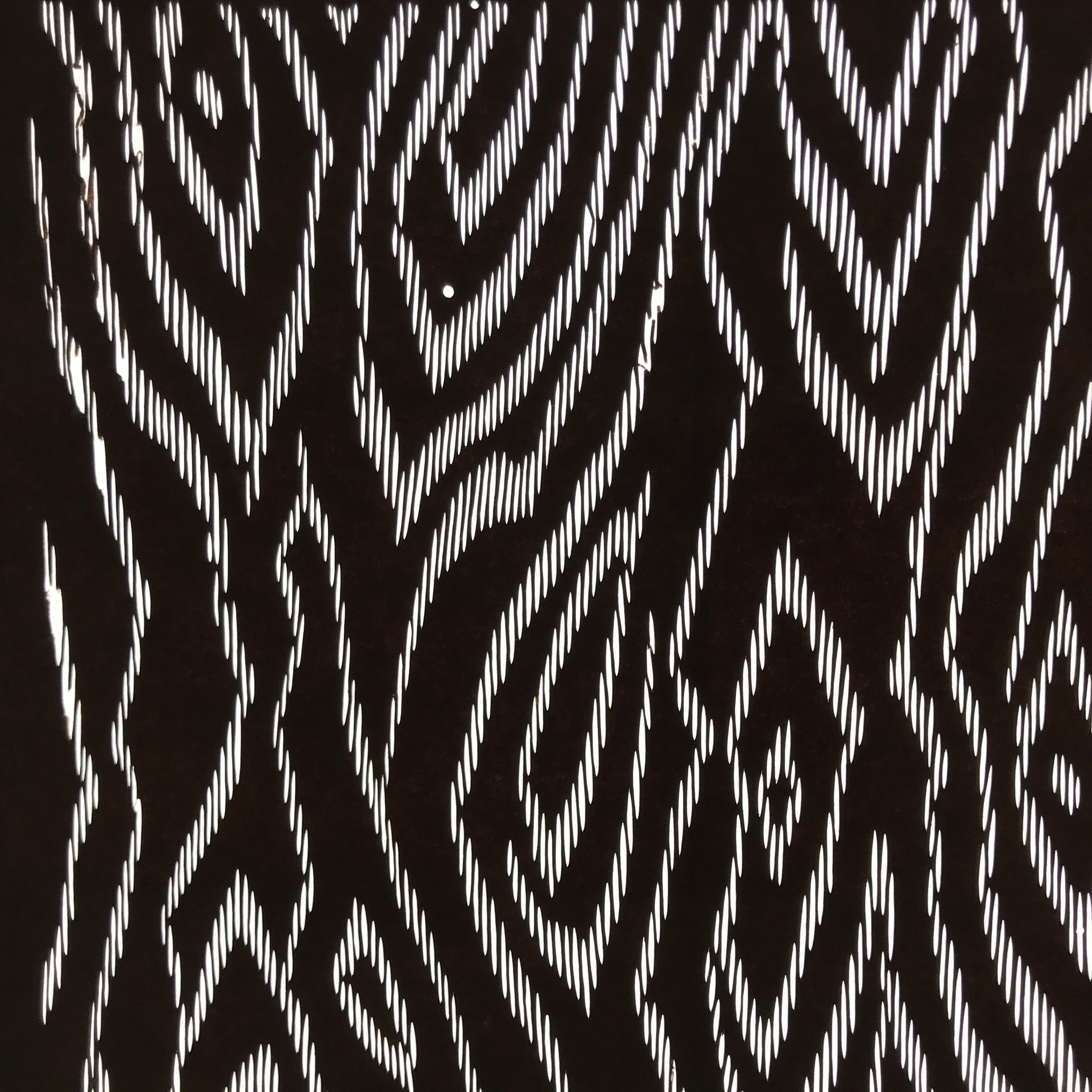 Antique Japanese Ise Katagami Paper Kimono Stencil Wood Grain Pattern A712