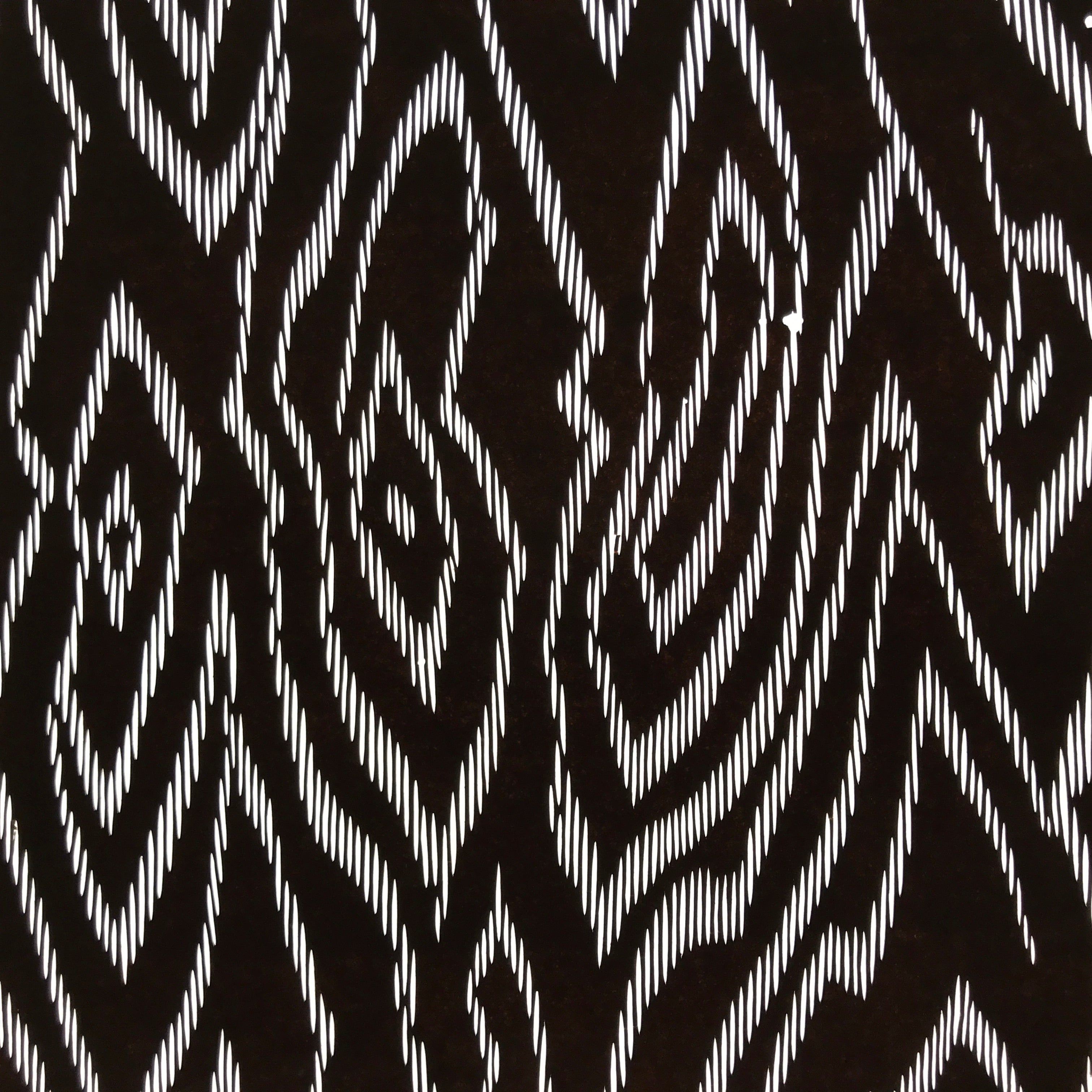 Antique Japanese Ise Katagami Paper Kimono Stencil Wood Grain Pattern A712