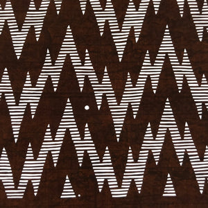 Antique Japanese Ise Katagami Paper Kimono Stencil Yamaji Zigzag Pattern A677