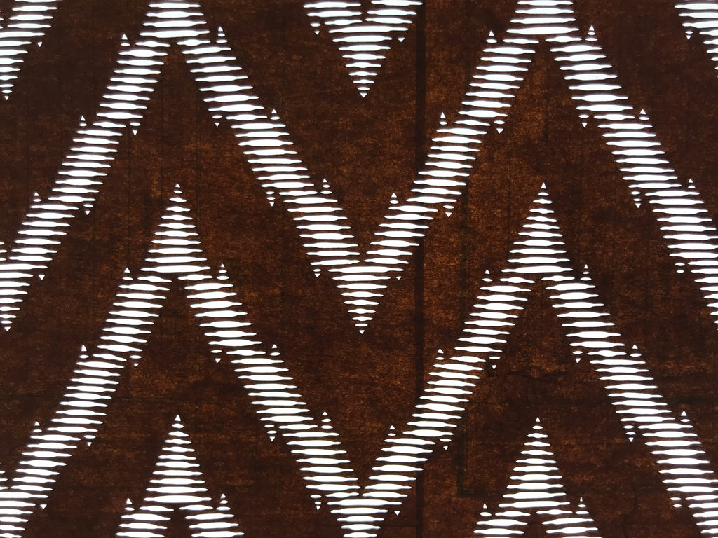 Antique Japanese Ise Katagami Paper Kimono Stencil Yamaji Zigzag Pattern A700