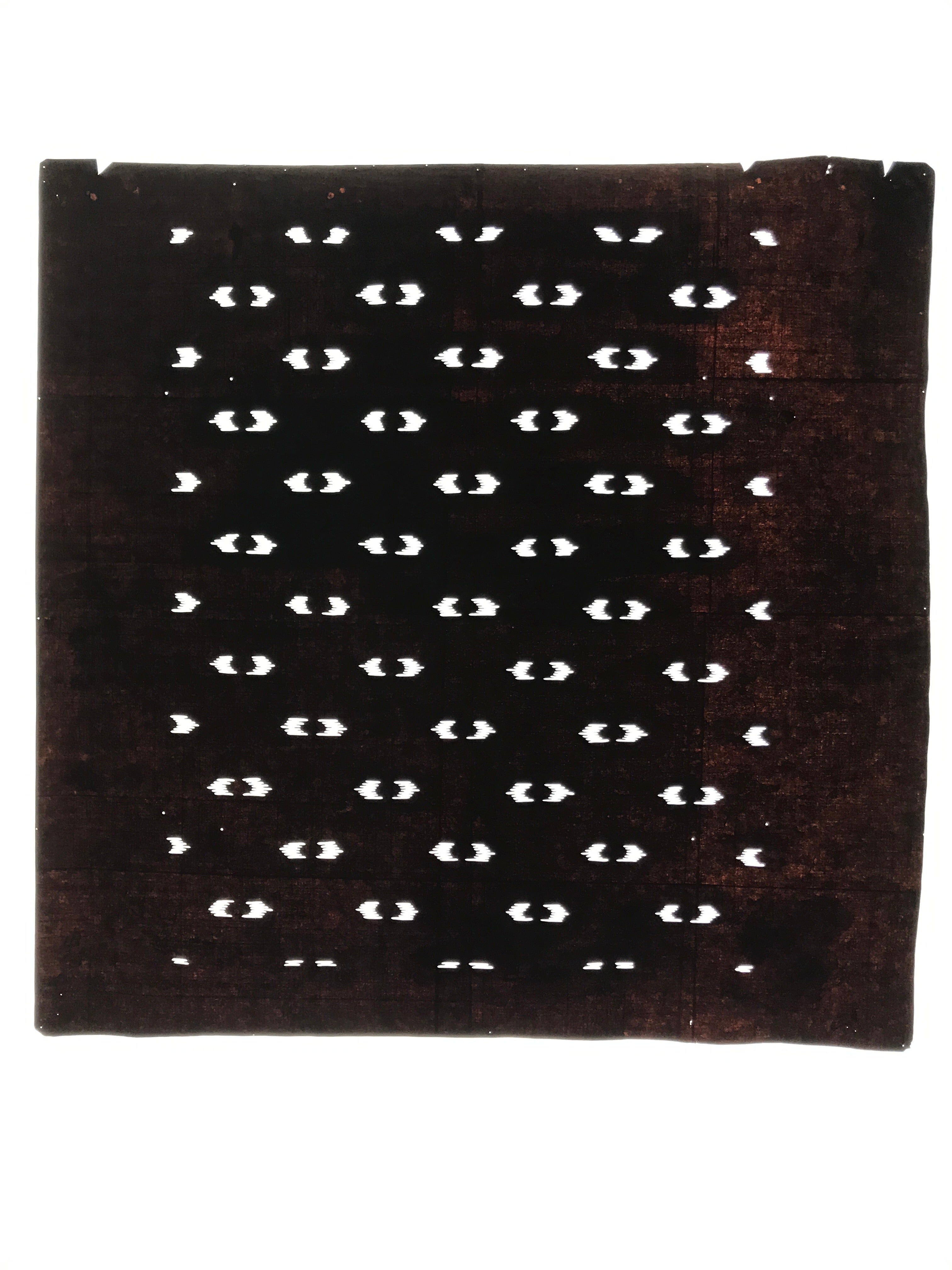 Antique Japanese Katagami Kimono Paper Stencil Abstract Half Circles 4Y708