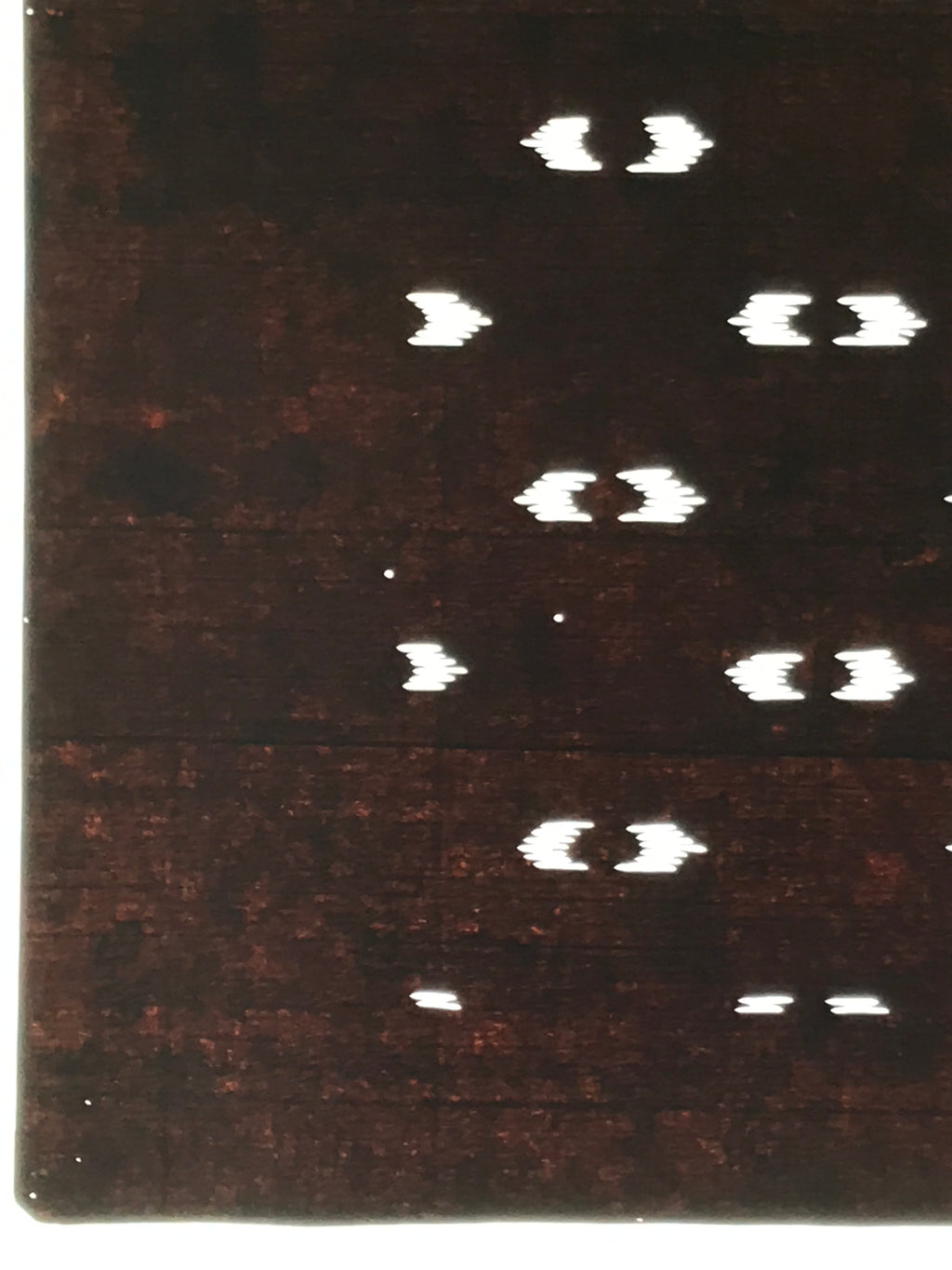 Antique Japanese Katagami Kimono Paper Stencil Abstract Half Circles 4Y708