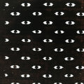 Antique Japanese Katagami Kimono Paper Stencil Abstract Half Circles 4Y708