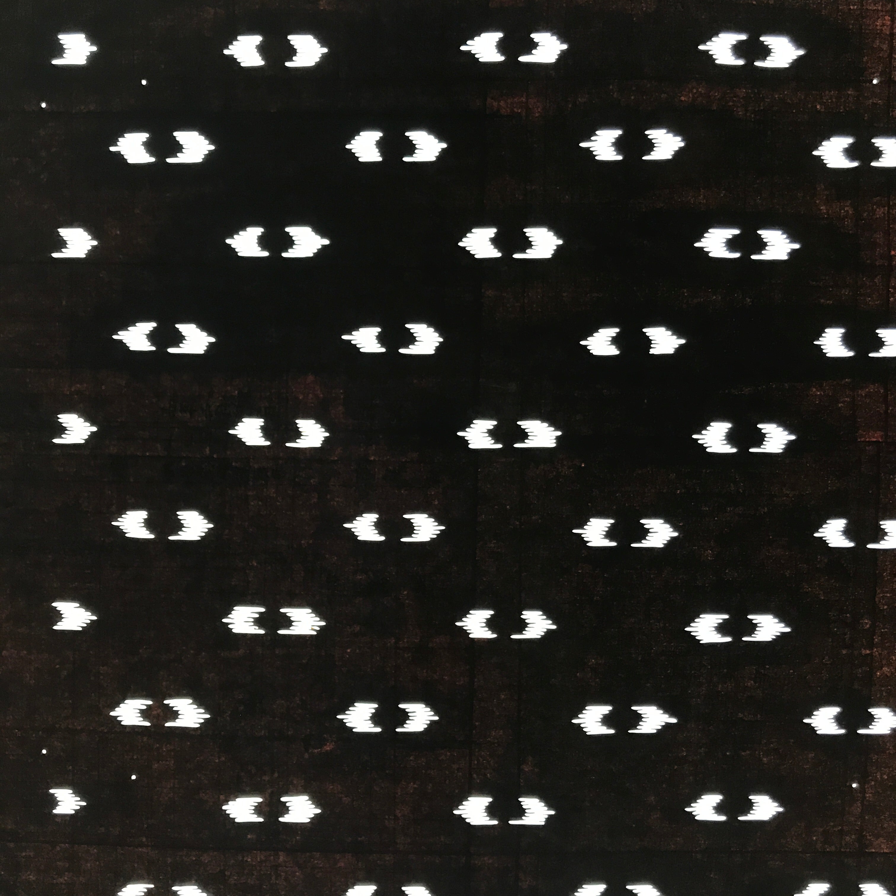 Antique Japanese Katagami Kimono Paper Stencil Abstract Half Circles 4Y708