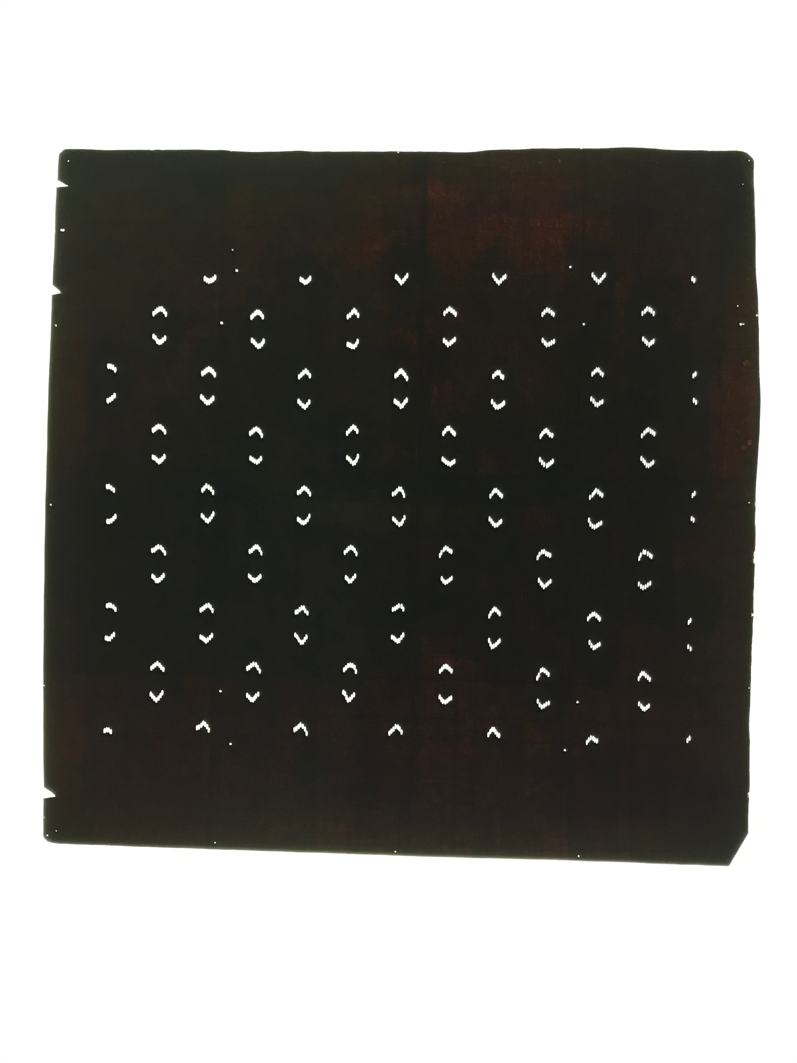 Antique Japanese Katagami Kimono Paper Stencil Abstract Half Circles 4Y709