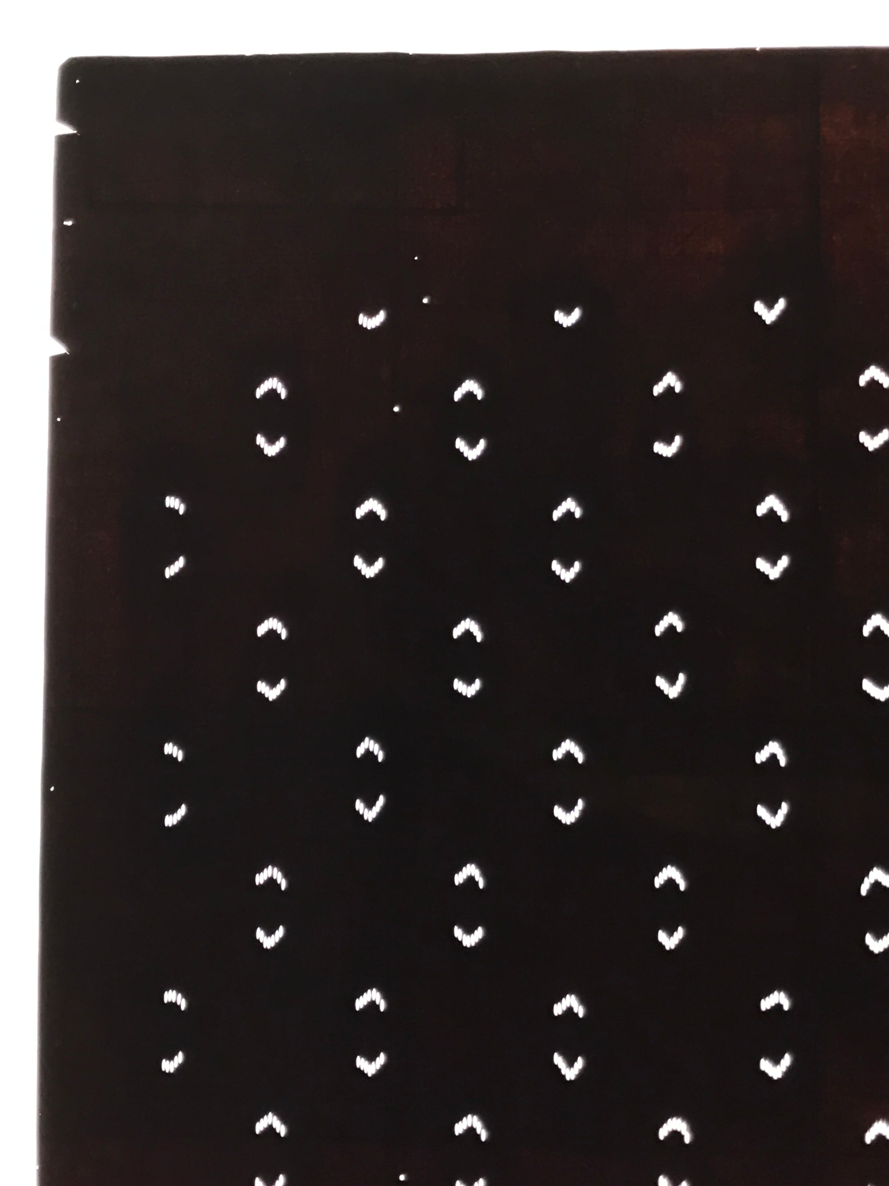 Antique Japanese Katagami Kimono Paper Stencil Abstract Half Circles 4Y709