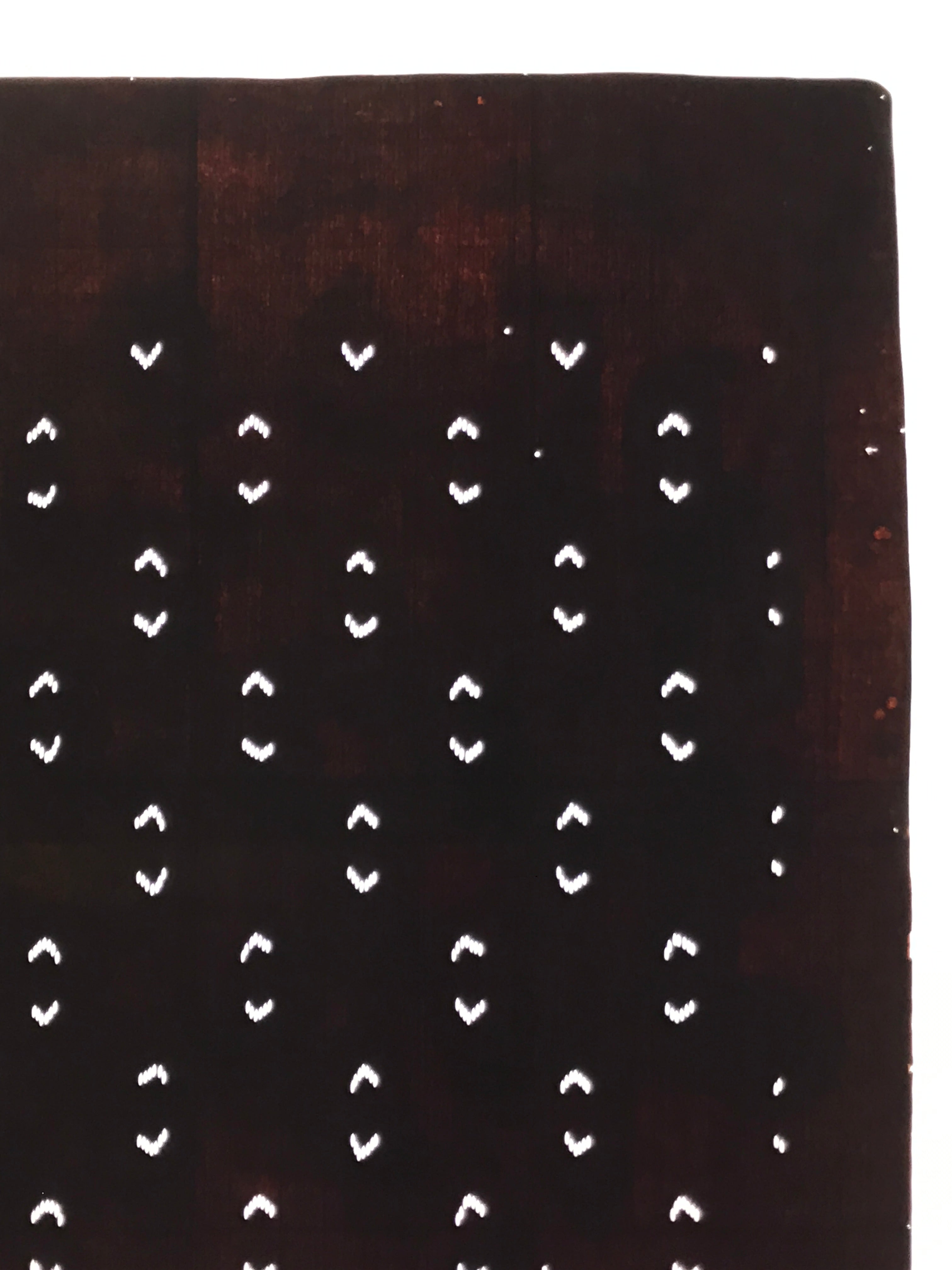 Antique Japanese Katagami Kimono Paper Stencil Abstract Half Circles 4Y709