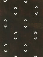 Antique Japanese Katagami Kimono Paper Stencil Abstract Half Circles 4Y709