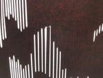 Antique Japanese Katagami Kimono Paper Stencil Background Vertical Lines 4Y656
