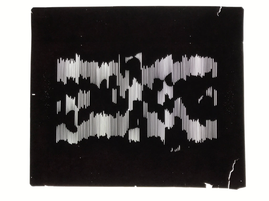 Antique Japanese Katagami Kimono Paper Stencil Background Vertical Lines 4Y656