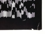 Antique Japanese Katagami Kimono Paper Stencil Background Vertical Lines 4Y656