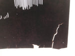 Antique Japanese Katagami Kimono Paper Stencil Background Vertical Lines 4Y656
