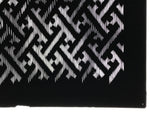 Antique Japanese Katagami Kimono Paper Stencil Buddhist Sayagata Pattern 4Y661