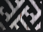 Antique Japanese Katagami Kimono Paper Stencil Buddhist Sayagata Pattern 4Y662