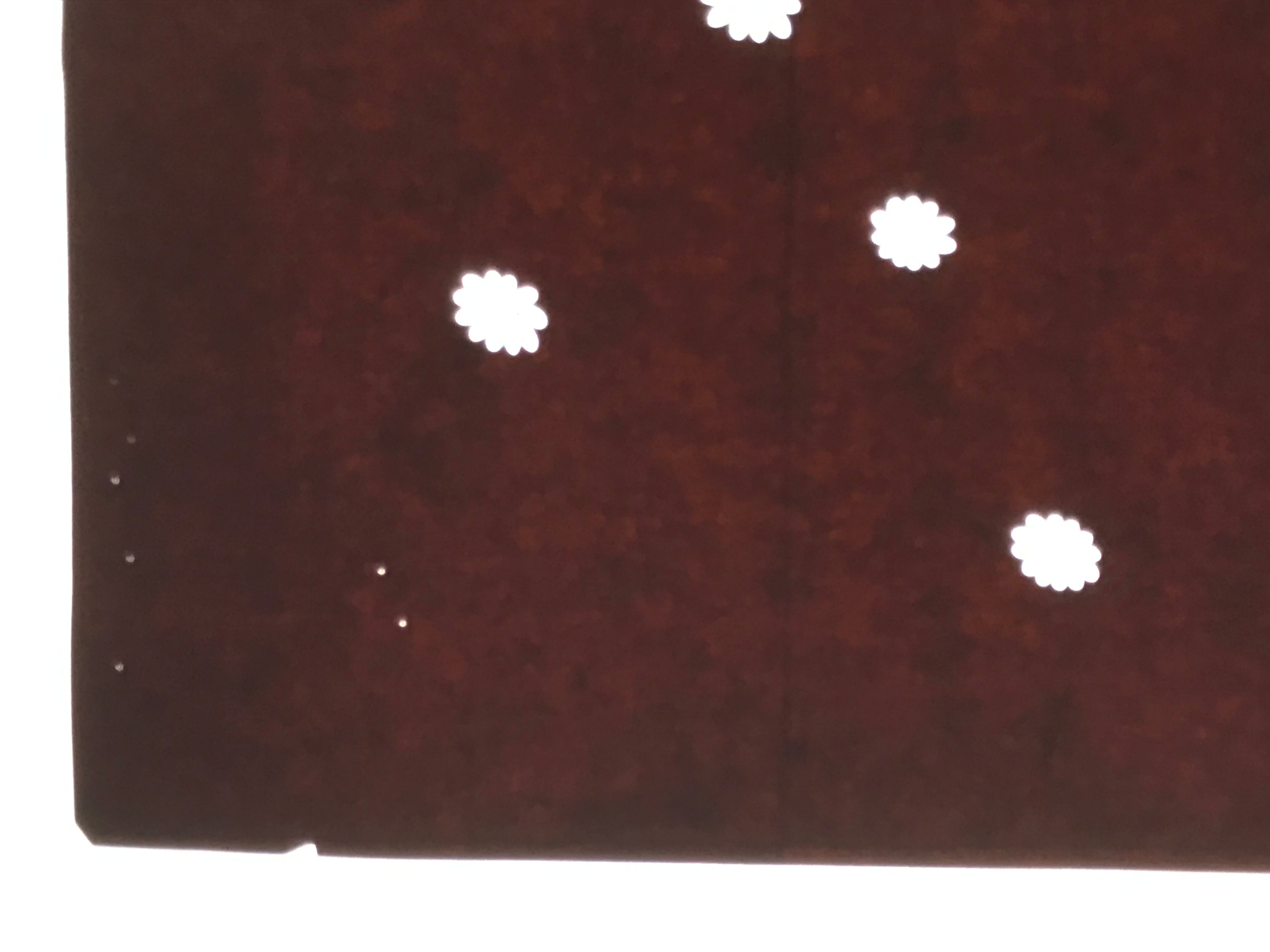 Antique Japanese Katagami Kimono Paper Stencil Chrysanthemum Floral Design 4Y673