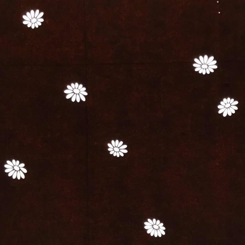 Antique Japanese Katagami Kimono Paper Stencil Chrysanthemum Floral Design 4Y673