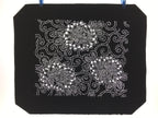 Antique Japanese Katagami Kimono Paper Stencil Chrysanthemum Karakusa 4Y557