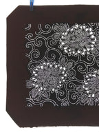 Antique Japanese Katagami Kimono Paper Stencil Chrysanthemum Karakusa 4Y557