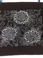 Antique Japanese Katagami Kimono Paper Stencil Chrysanthemum Karakusa 4Y557