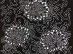 Antique Japanese Katagami Kimono Paper Stencil Chrysanthemum Karakusa 4Y557