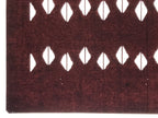 Antique Japanese Katagami Kimono Paper Stencil Katazome Abstract Diamond 4Y690