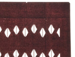 Antique Japanese Katagami Kimono Paper Stencil Katazome Abstract Diamond 4Y690