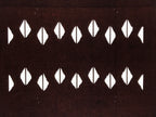 Antique Japanese Katagami Kimono Paper Stencil Katazome Abstract Diamond 4Y690