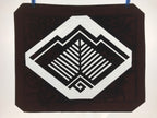 Antique Japanese Katagami Kimono Paper Stencil Katazome Abstract Geometric 4Y543