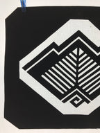 Antique Japanese Katagami Kimono Paper Stencil Katazome Abstract Geometric 4Y543