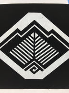 Antique Japanese Katagami Kimono Paper Stencil Katazome Abstract Geometric 4Y543