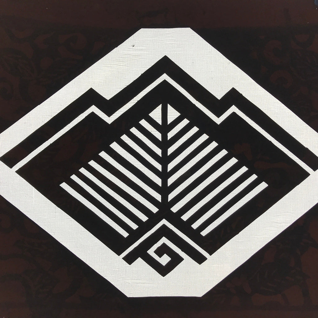 Antique Japanese Katagami Kimono Paper Stencil Katazome Abstract Geometric 4Y543