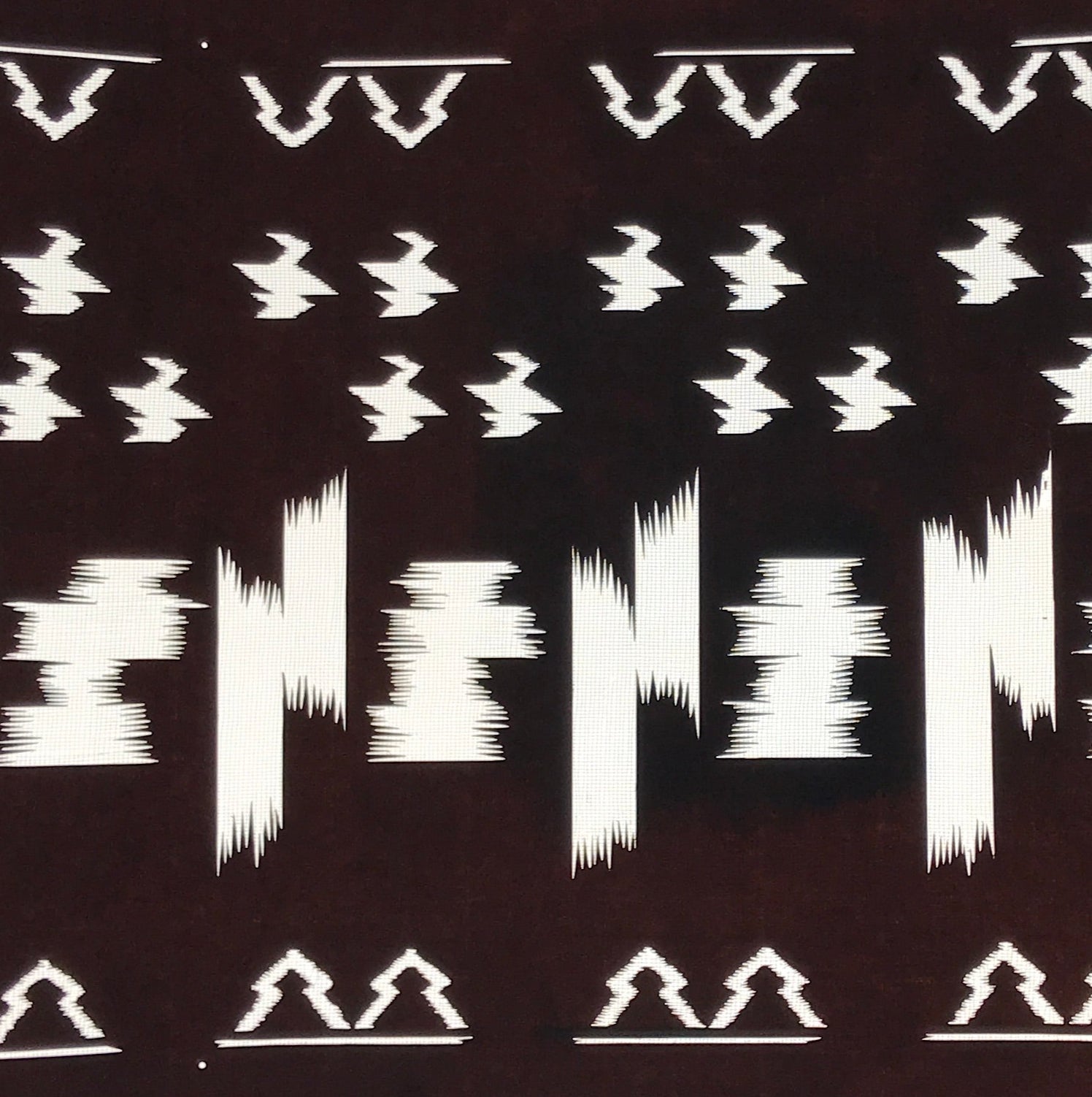 Antique Japanese Katagami Kimono Paper Stencil Katazome Abstract Geometric 4Y627