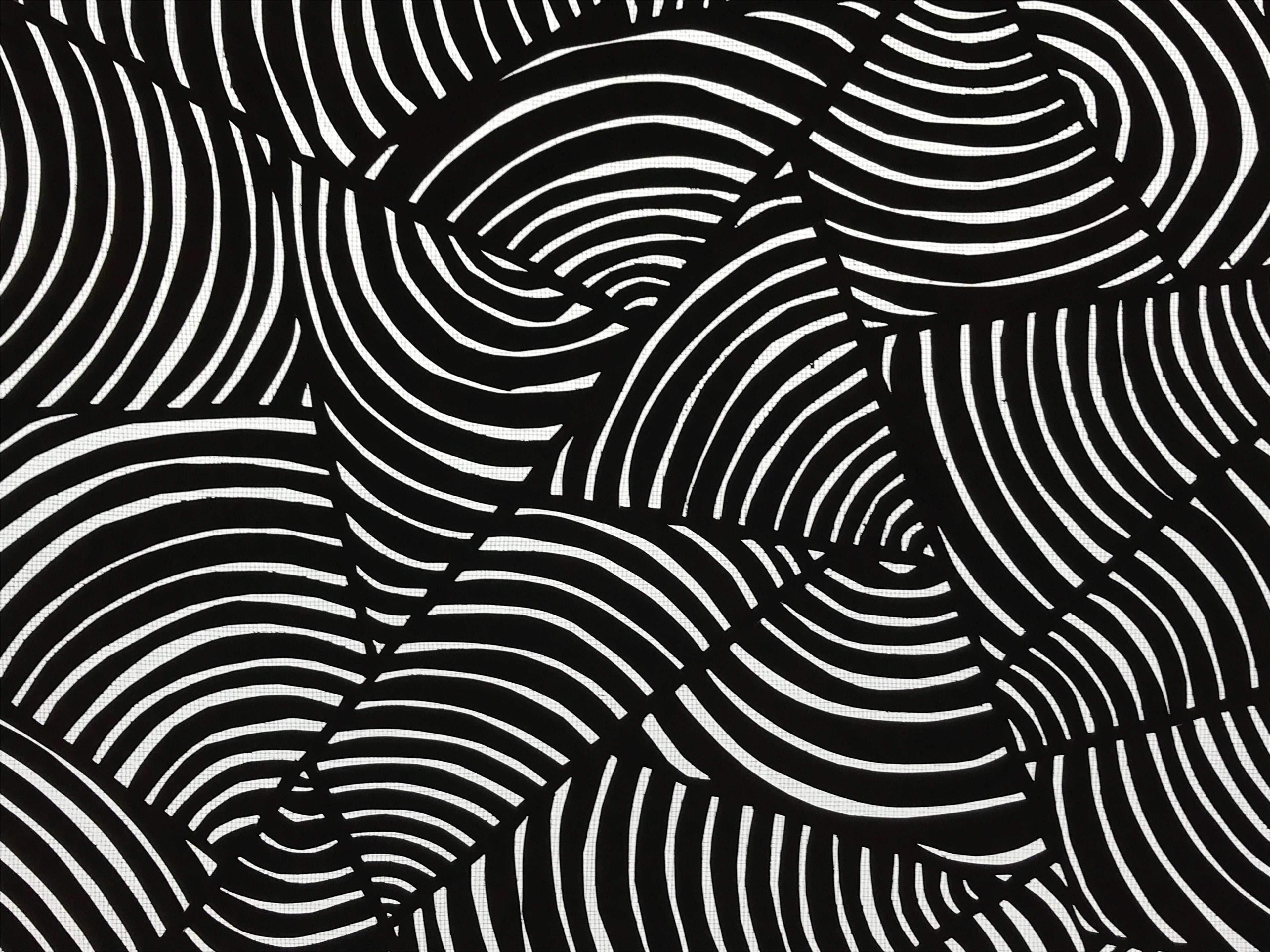 Antique Japanese Katagami Kimono Paper Stencil Katazome Abstract Lines 4Y558