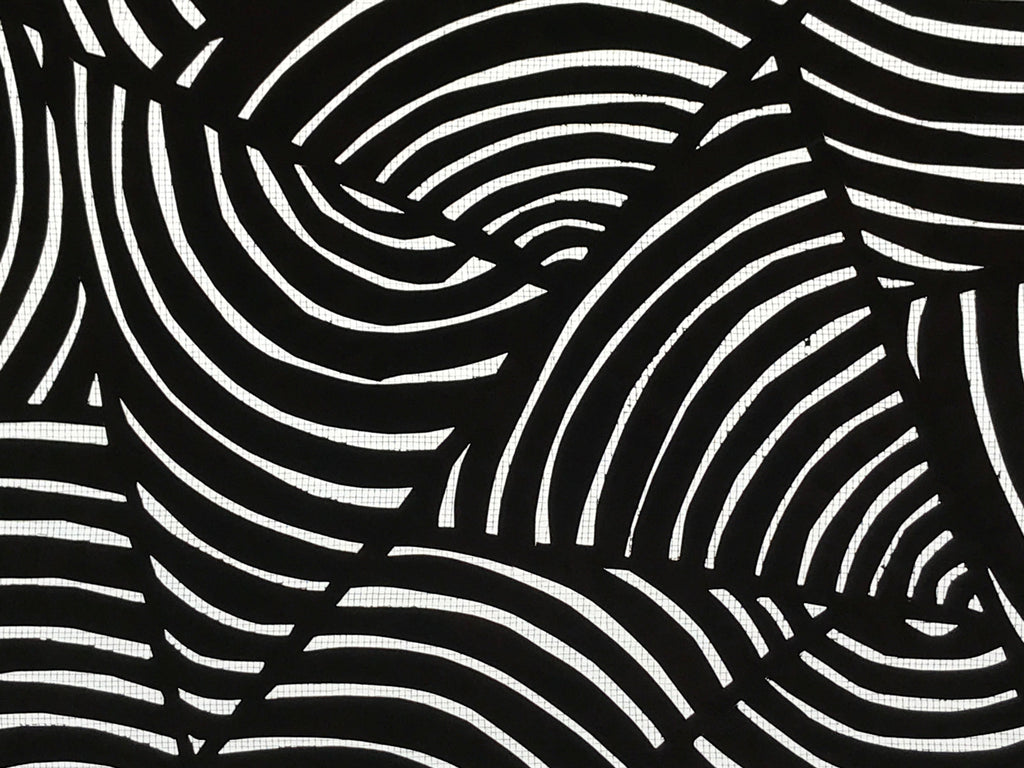 Antique Japanese Katagami Kimono Paper Stencil Katazome Abstract Lines 4Y558