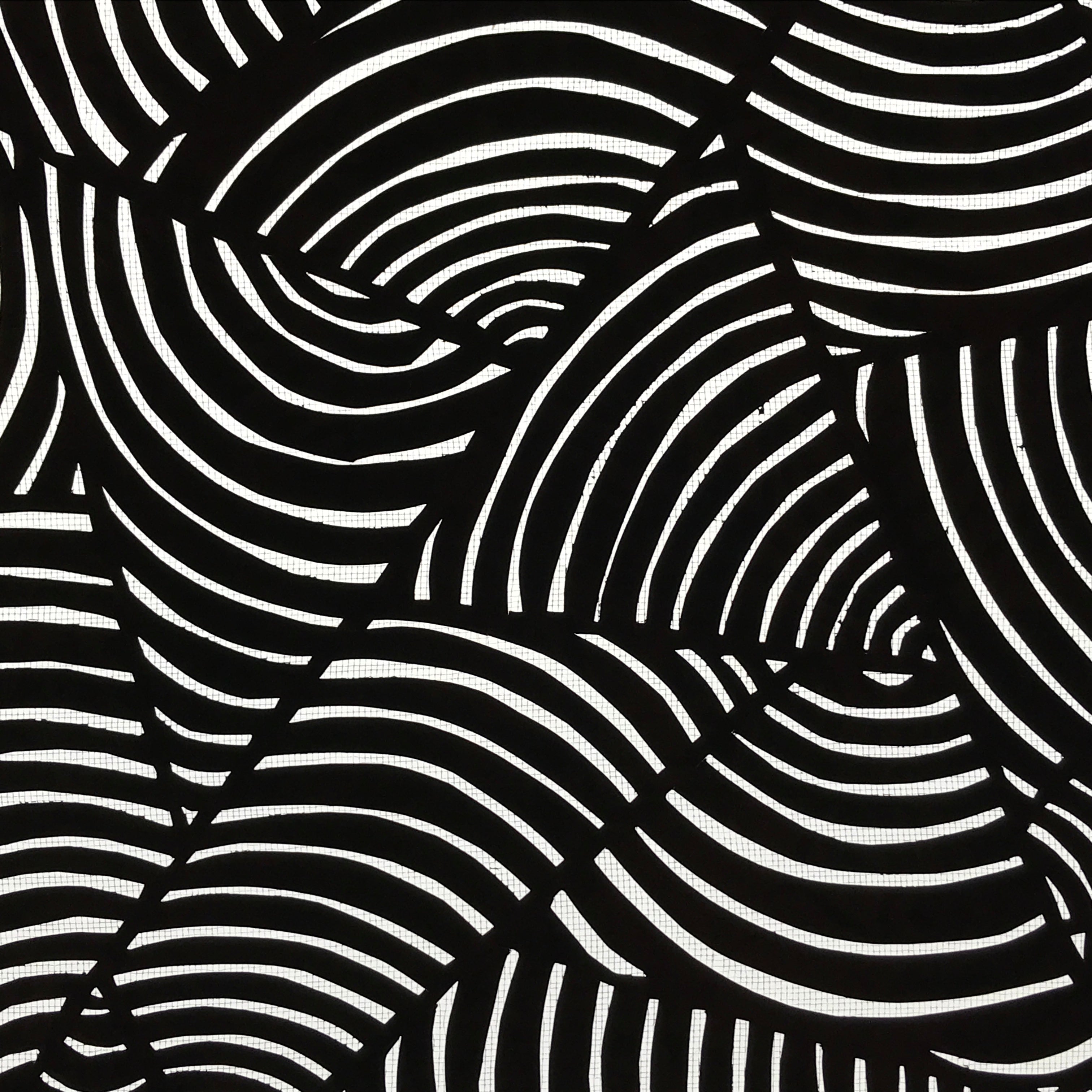 Antique Japanese Katagami Kimono Paper Stencil Katazome Abstract Lines 4Y558