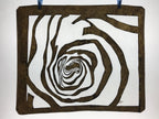 Antique Japanese Katagami Kimono Paper Stencil Katazome Abstract Rose 4Y588