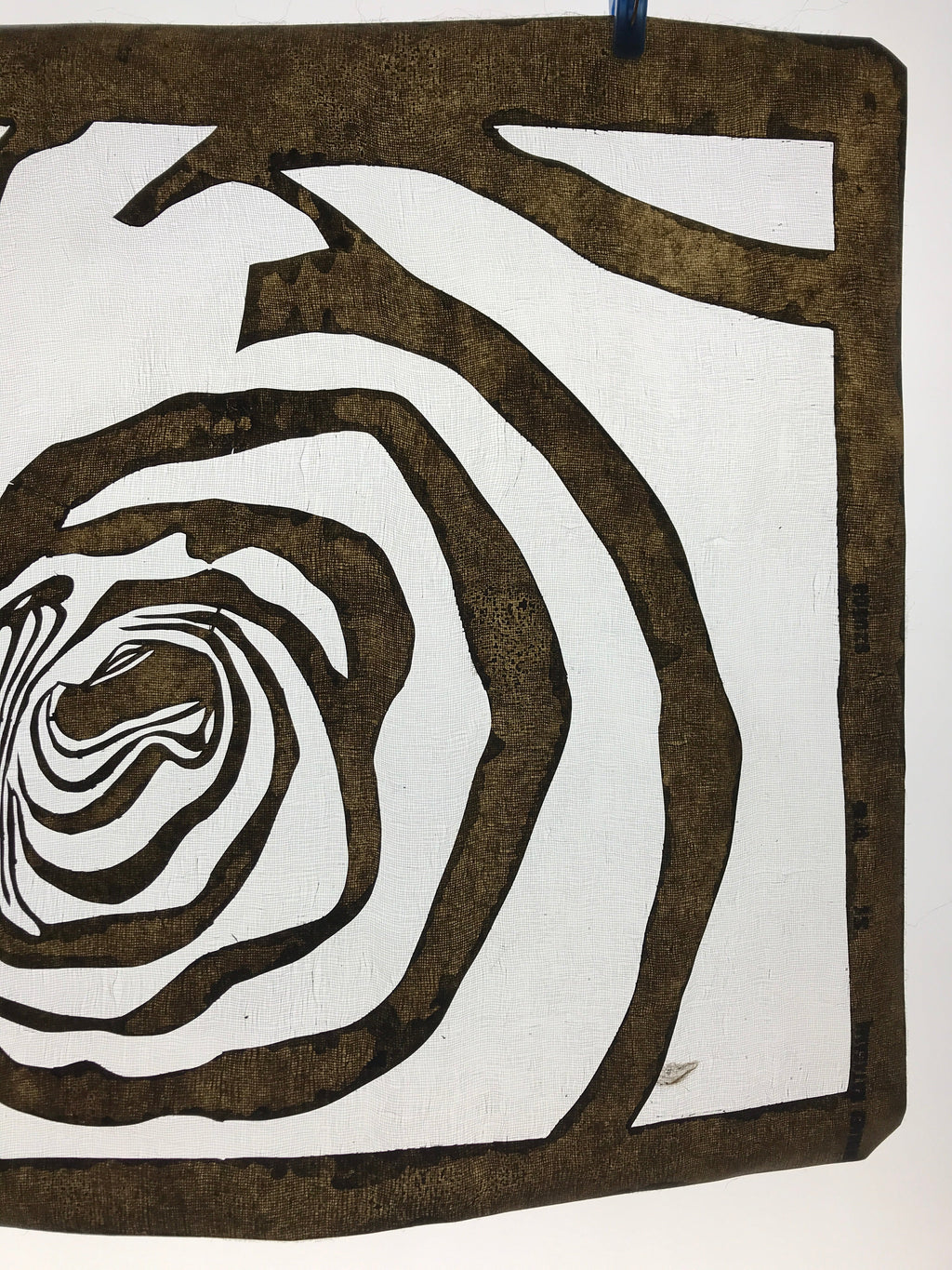 Antique Japanese Katagami Kimono Paper Stencil Katazome Abstract Rose 4Y588