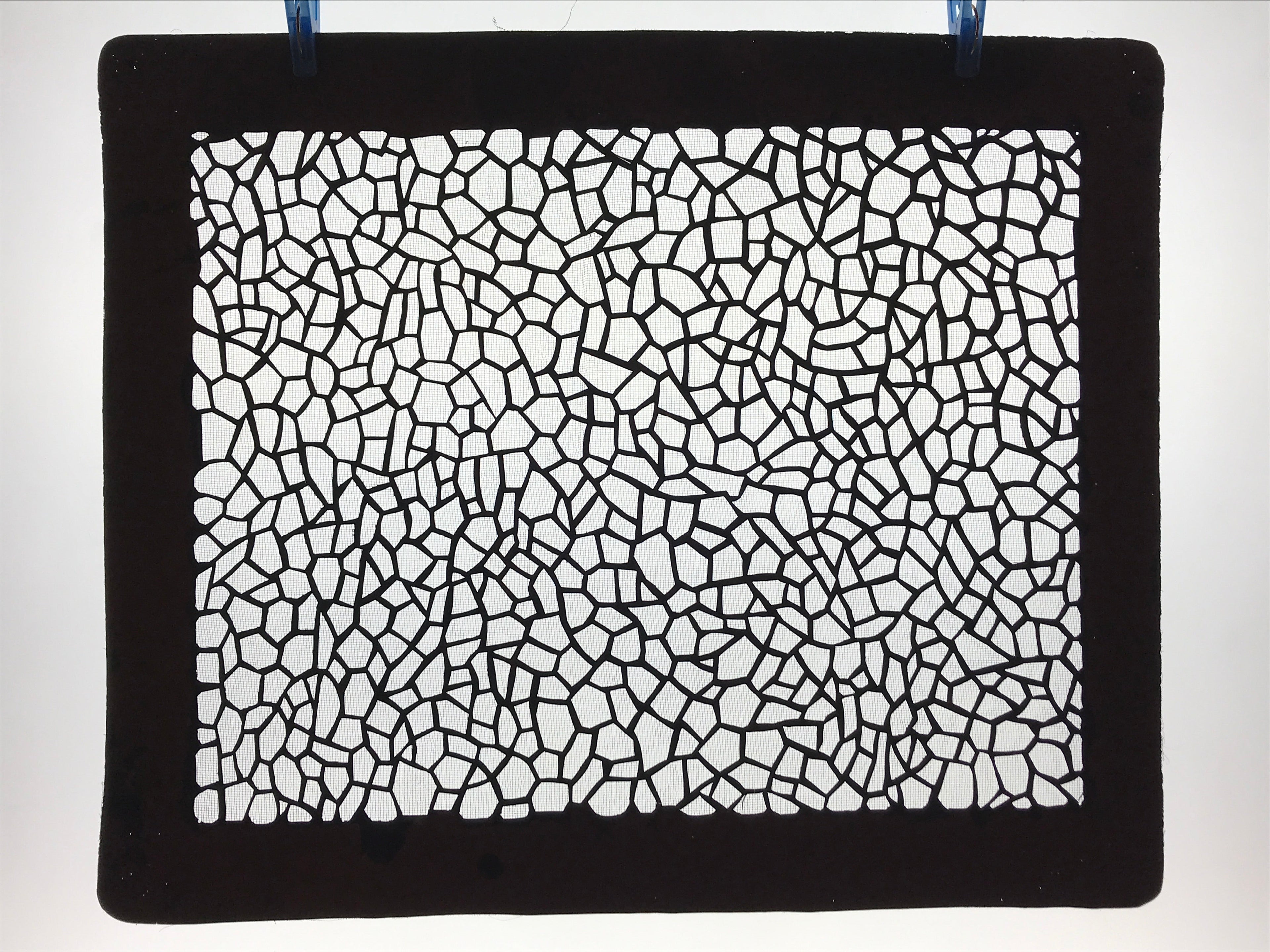 Antique Japanese Katagami Kimono Paper Stencil Katazome Abstract Shapes 4Y564
