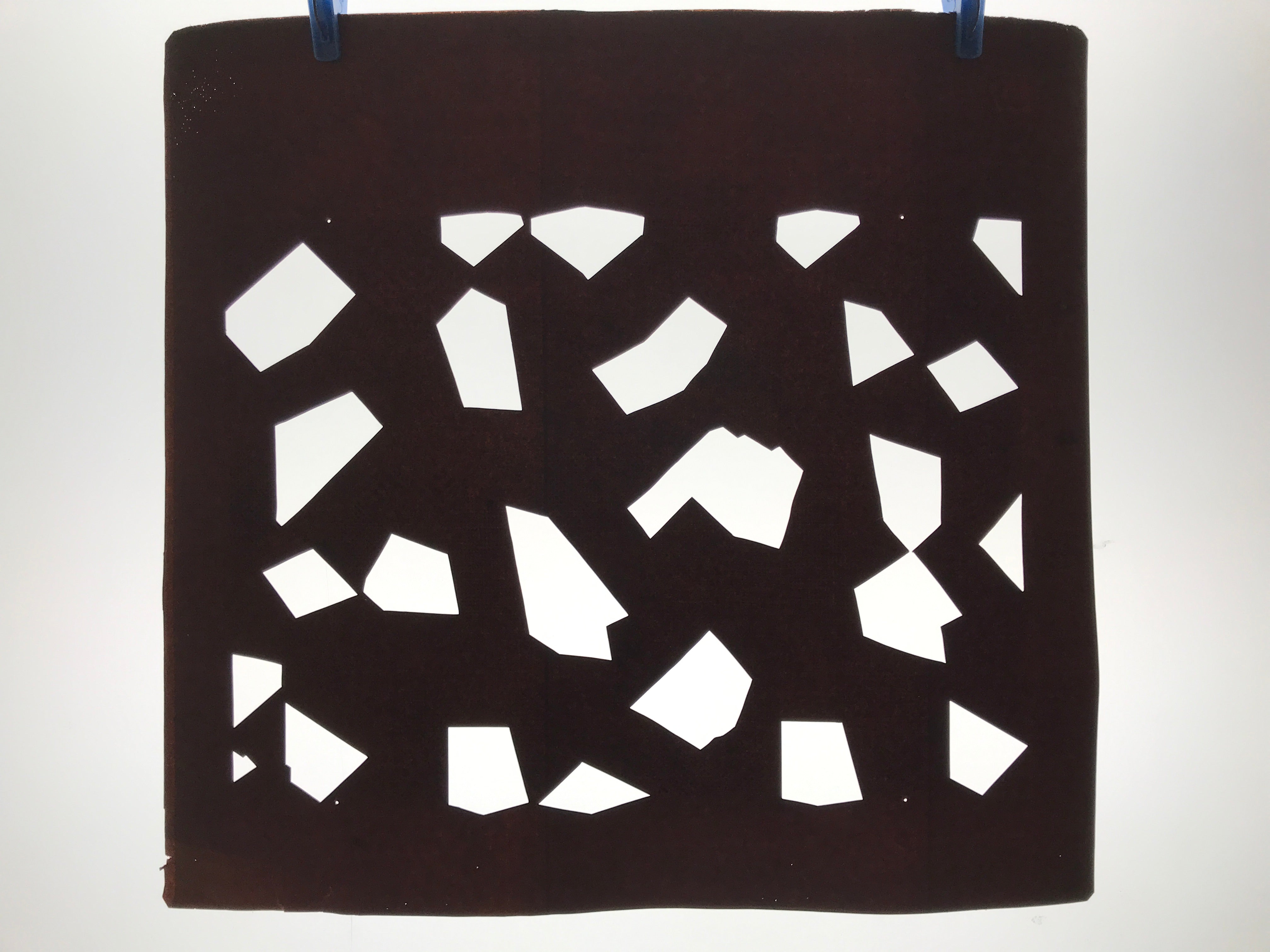 Antique Japanese Katagami Kimono Paper Stencil Katazome Abstract Shapes 4Y646