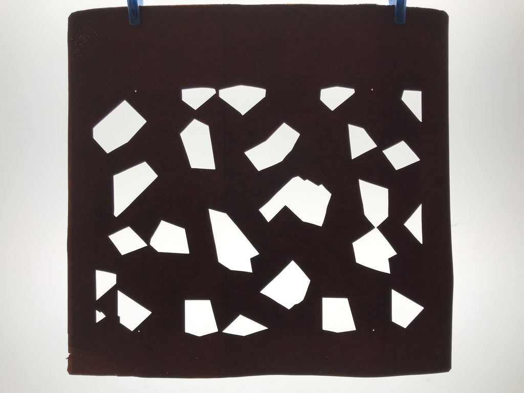 Antique Japanese Katagami Kimono Paper Stencil Katazome Abstract Shapes 4Y646
