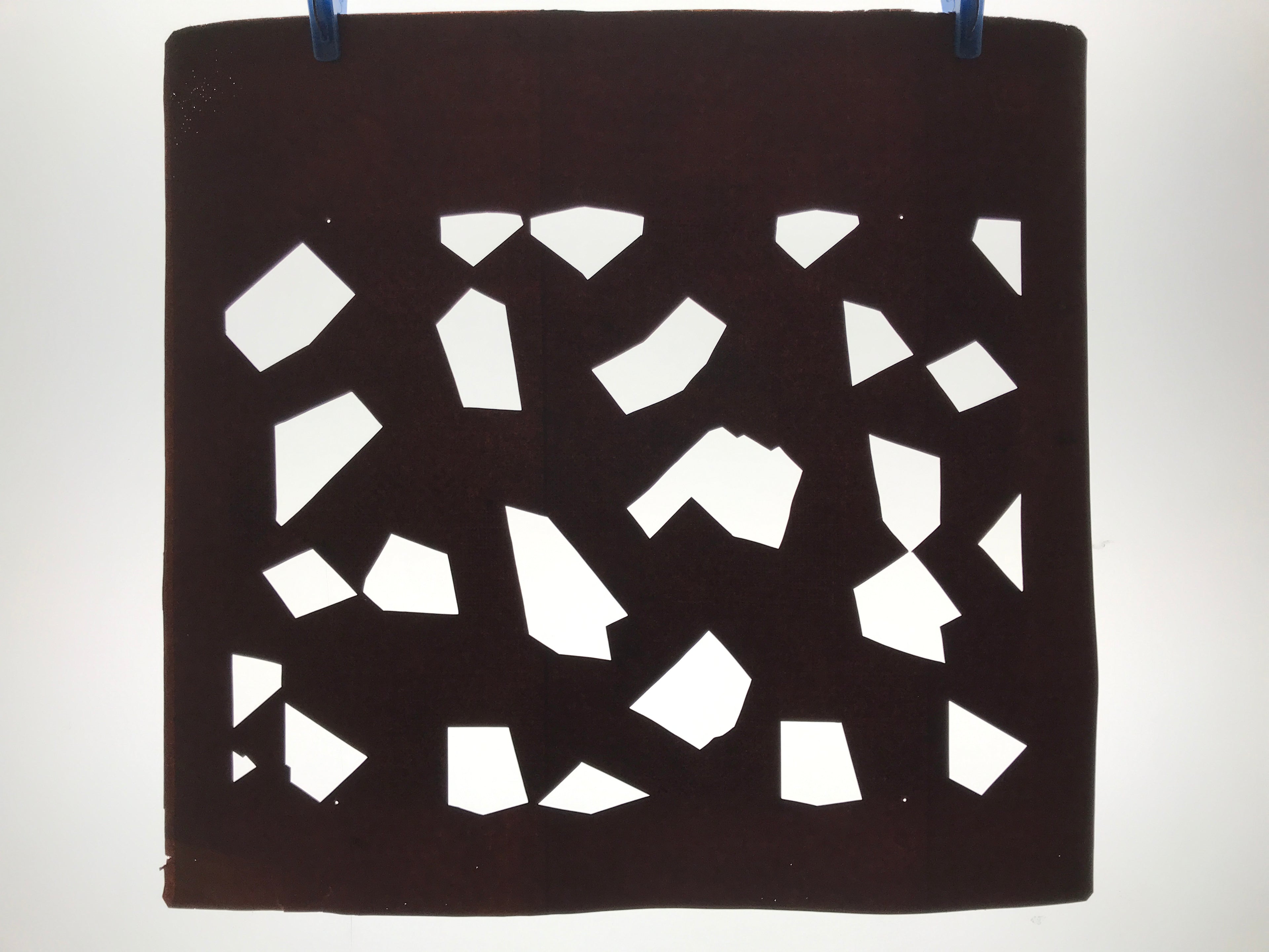 Antique Japanese Katagami Kimono Paper Stencil Katazome Abstract Shapes 4Y646