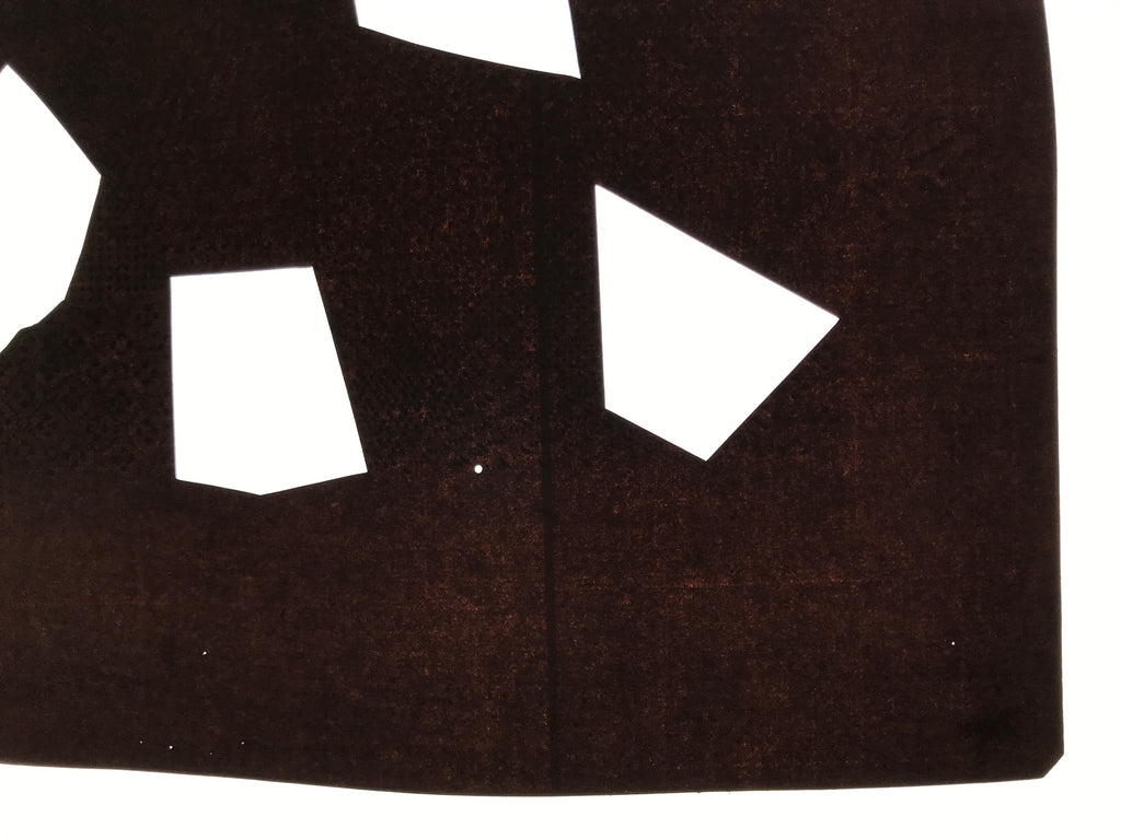 Antique Japanese Katagami Kimono Paper Stencil Katazome Abstract Shapes 4Y646