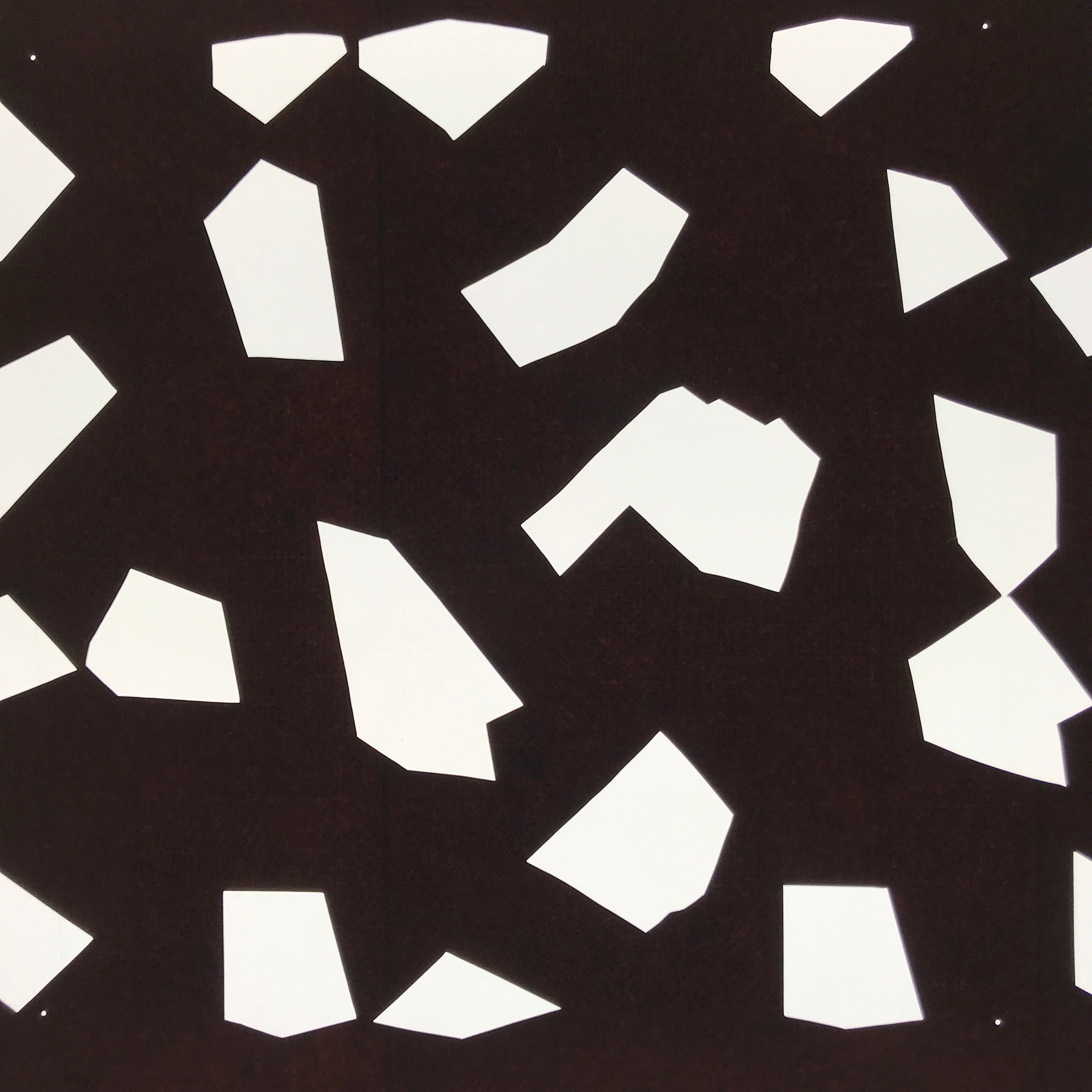 Antique Japanese Katagami Kimono Paper Stencil Katazome Abstract Shapes 4Y646